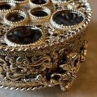 Vtg Stylebuilt Ny Accessories Hollywood Regency Gold Filigree Lipstick Holder