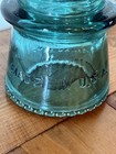Hemingray No  16 Cd Drip Points Aqua Blue-green Glass Insulator Carbon Streak