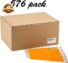 576 Pack Wood Cased 2 Hb Pencils Yellow Pre-sharpened Bulk Box School