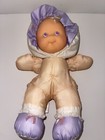Vintage 1991 Fisher Price Puffalump Kids Purple Doll Purple Eyes Bonnet Shoe Htf