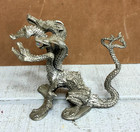 Ral Partha   Multi Headed Pewter Dragon Figure W crystal   Pp807   Vintage 1986