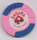 Sahara  2 50 Chip Las Vegas - 1986