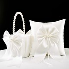 2 Flower Girl Baskets And Ring Bearer Pillow Set  Flower Girl Basket With Pea   