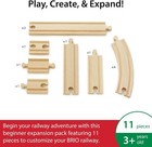 Brio World Expansion Pack Beginner - 11-piece Wooden Train Track Set -    