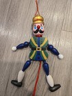 Vintage Wooden Jumping Jack Ornament Pull String Toy Soldier Guard Nutcracker