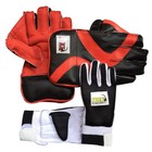 Wicket Keeper Practice Gloves Combo With Inner Gloves Red Men Size