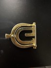 Gucci Vintage 80s Gold And Silver Belt Buckle Stamped