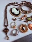Collection Lot Variety Vintage And Modern Cameo Design Jewelry - D12