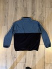 Uniqlo Color Block Fleece Half Zip Pullover Mens L Blue Navy Retro Sweater