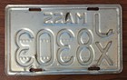 1967-71 Massachusetts Ma Motorcycle License Plate Tag  jx 8303   Vintage