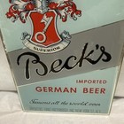 Beck   s Bier Vintage 1982 German Import Beer  Glass Sign 