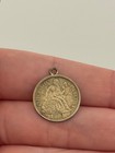 Antique 1885 Love Token Seated Liberty Dime Charm
