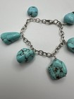 Hand Made Sterling Silver Turquoise Southwestern Bracelet 7 25   