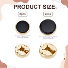 4pcs 2 Styles Button Covers For Men s Shirts Flat Round Brass Black Gold Black
