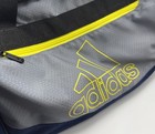 Adidas Defender Iv Medium Gray Blue Yellow Sports Duffel Gym Bag