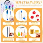 262 Pack Embroidery Thread Floss Kit Including 200 Colors 8 M pcs Multicolor 