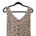 Vintage Size Medium Yellow Floral Grunge Sleeveless Cropped Pants Jumpsuit