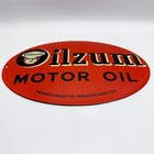 Vintage Oilzum Motor Oil Service Station Porcelain Sign Pump Plate