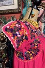 Beautiful Mexican Oaxaca Tunic Raspberry   Multi Color Embroidery Pink Crochet M