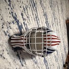 Bauer Ice Hockey Goalie Full Face Mask Helmet W  Cage Ce White Blue Red