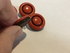 4 Vintage Red Rust   Black Bullseye Plastic Buttons Coat Jacket 20mm