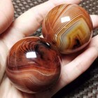 1pc Gemstone Madagascar Banded Red Agate Ball Luck Natural Stones Crystal Sphere