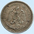 1905 Mexico Pythagorian Cap Of Liberty Antique 20 Centavos Silver Coin I98113