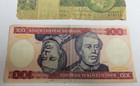 Lot Of  3  1972-1984 Banco De Brazil Cruzeiros 1  10   100 Banknotes  