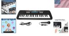 37-key Kids Piano Keyboard With Microphone - Perfect Musical Gift For Ages 3-8