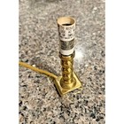 Vintage 1970s Solid Brass Candlestick Table Lamp Stacked Ball Stem Accent Light