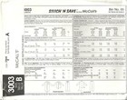 Mccalls Stitch  n Save 3003 Childs Size Xs-s Nightshirt   Pajamas Sewing Pattern