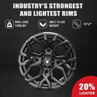 Bullite Wheels Bt-07 Caster Utv Atv Wheel Gunmetal Gray Rims 15x7   4x156   5 2
