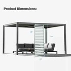 Domi Louvered Pergola Accessories Pergola Screens  Waterproof  Wind Block white