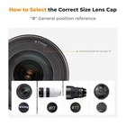 K f Concept 49mm-82mm Snap-on Center Pinch Lens Cap With Anti-loss Keeper Leash