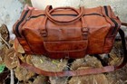 Leather Bag Genuine Travel Duffel Duffle Luggage Weekend Gym Vintage Overnight