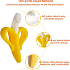 Banana Teether  Soothing Pain Relief Soft Silicone Train Baby Toothbrush  Teethi