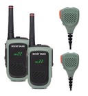 Rocky Talkie Expedition Radio Kit- 2 Radios   2 Hand Mics  Brand New  