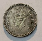 1942 British  India - 1 Rupee World Silver Coin