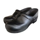 Dansko Professional Clogs Women   s 39 Black Leather Slip On Nursing Work Shoes