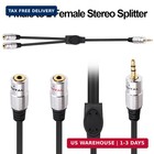 3 5mm Headphone Audio Splitter Y Cable Adapter 3 5mm 1 8 Inch Trs 1 Male To 2 Fe