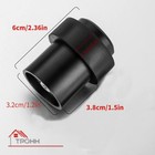 Black Stainless Steel Floor Mount Door Stop 23 8 Inch Heavy Duty Protector