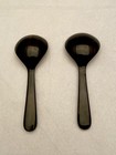 Buffalo Horn Native American Western 2 Hand Carved 4 75    Horn Spoons Pair