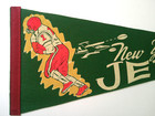 Vintage Original  1960 s New York Jets 29  Full Size Nfl Pennant - Rare