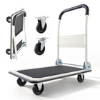 330 Lbs Folding Platform Truck Cart Dolly W  Swivel Wheels Moving Flatbed Hand