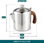 Coffee Percolator Stainless Steel Coffee Maker With Fireproof Solid