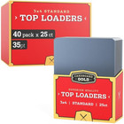 1000ct Case Of Cardboard Gold Regular Card Toploaders