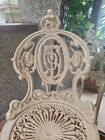 Heavy Antique Atlanta Stove Works Victorian Style Cast Iron Ornate Garden Chair