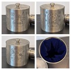 Pewter Christening Set Keepsake Box Scroll Baby   s First Tooth   Curl Of Hair