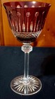 2 Vintage Bohemian Noble Excellence Ruby Red Cut-to-clear Crystal Wine Glasses