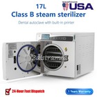 17l Dental Autoclave Class B Steam Vacuum Sterilizer Built-in Printer Pulsation